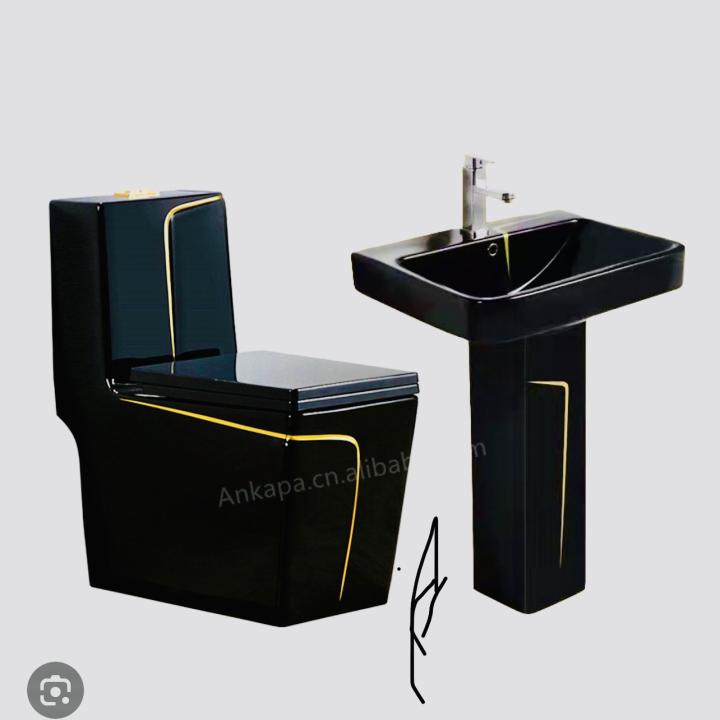 Chaise +lavabo GM noir complete